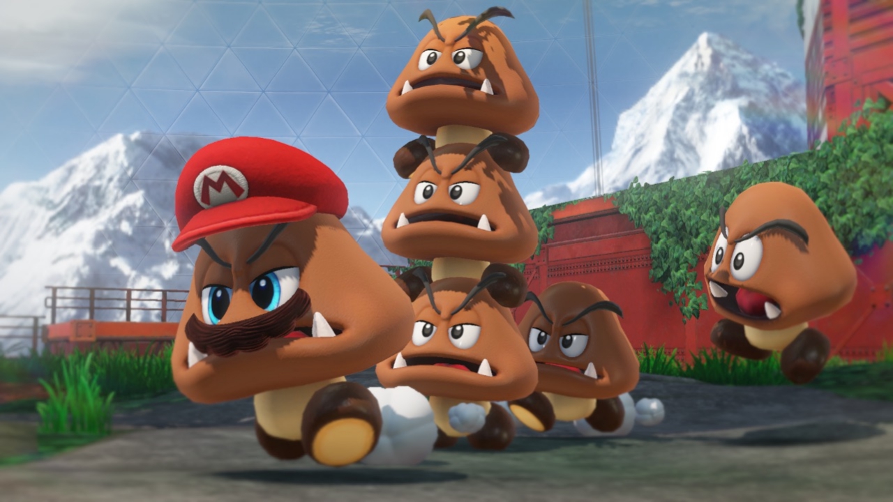 Mario 能用他的帽子攻擊及附身在敵人身上！