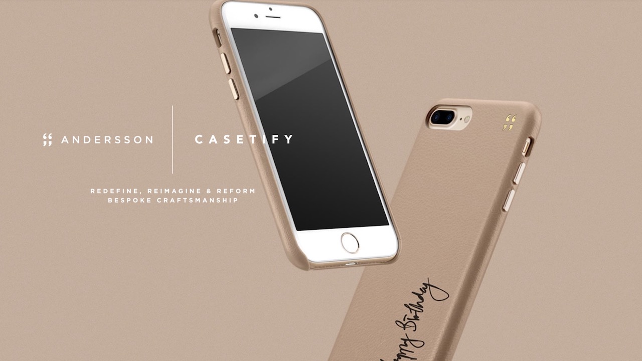 Casetify 完全訂製 iPhone 皮革手機殼 ANDERSSON by Casetify ，可自行設計個性簽名、手繪或是字型圖案印在頂級手工皮革上面！／Snap Case（USD59）Card Case（USD69）