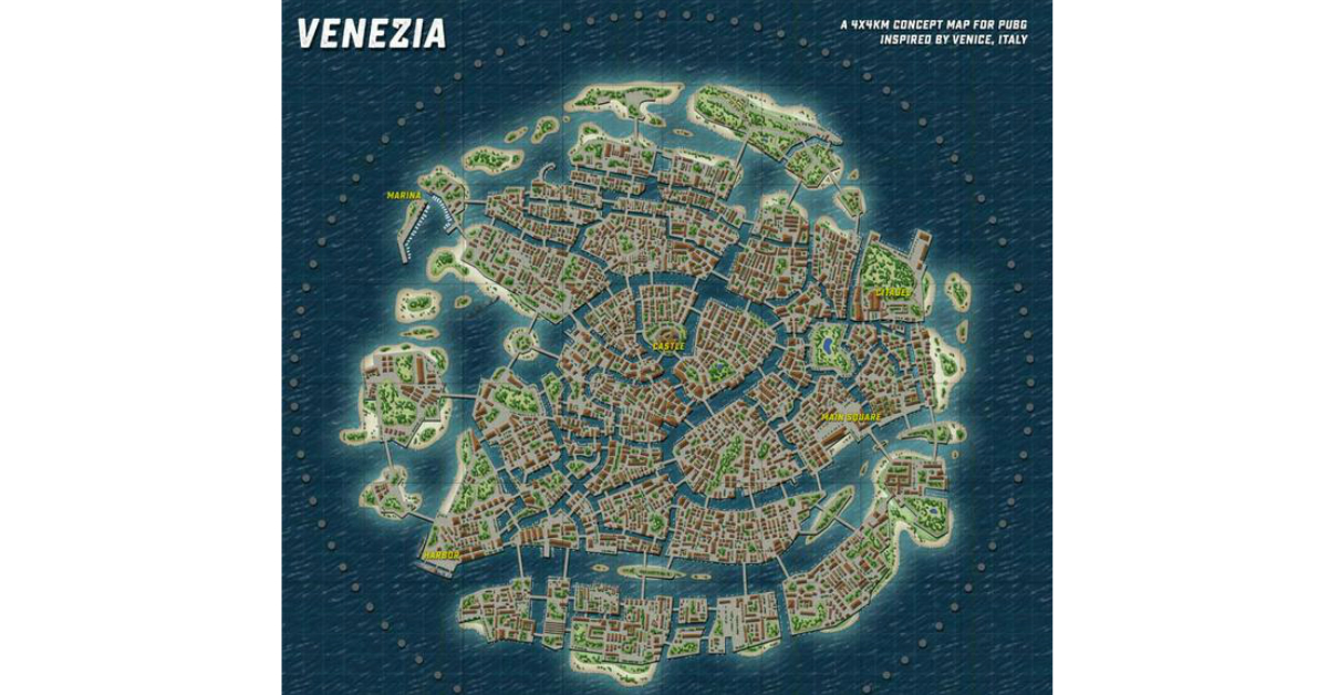 《 絕地求生 》水城概念地圖